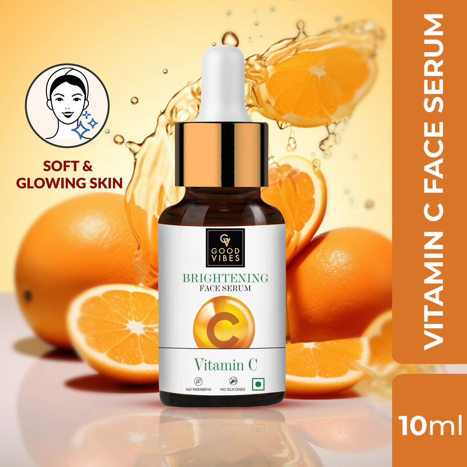 Buy Good Vibes Vitamin C Brightening Face Serum (10 ml) - Purplle