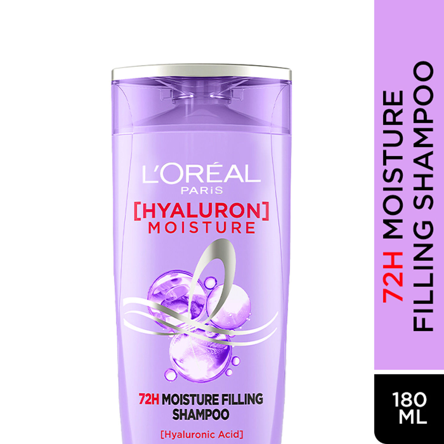 Buy L'Oreal Paris Hyaluron Moisture 72H Moisture Filling Shampoo | With Hyaluronic Acid | For Dry & Dehydrated Hair | Adds Shine & Bounce 180ml - Purplle