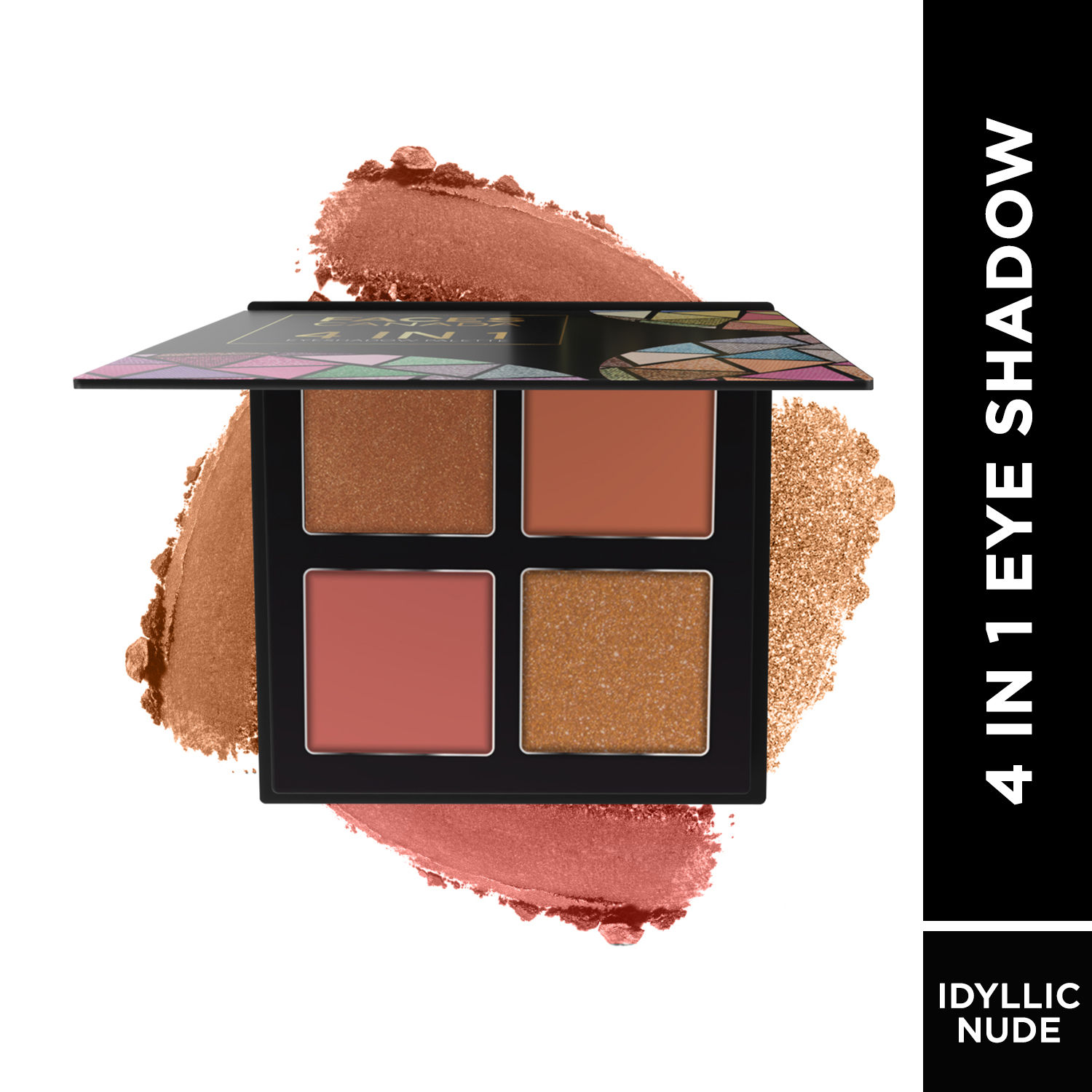 Buy FACES CANADA 4 IN 1 Quad Eyeshadow Palette - Idyllic Nudes 01, 4.8g | Shimmer & Matte Shades | Satin Matte Finish Eye Shadow Quartet | Intense Pigment | Long Lasting | Vitamin E Enriched | Vegan - Purplle