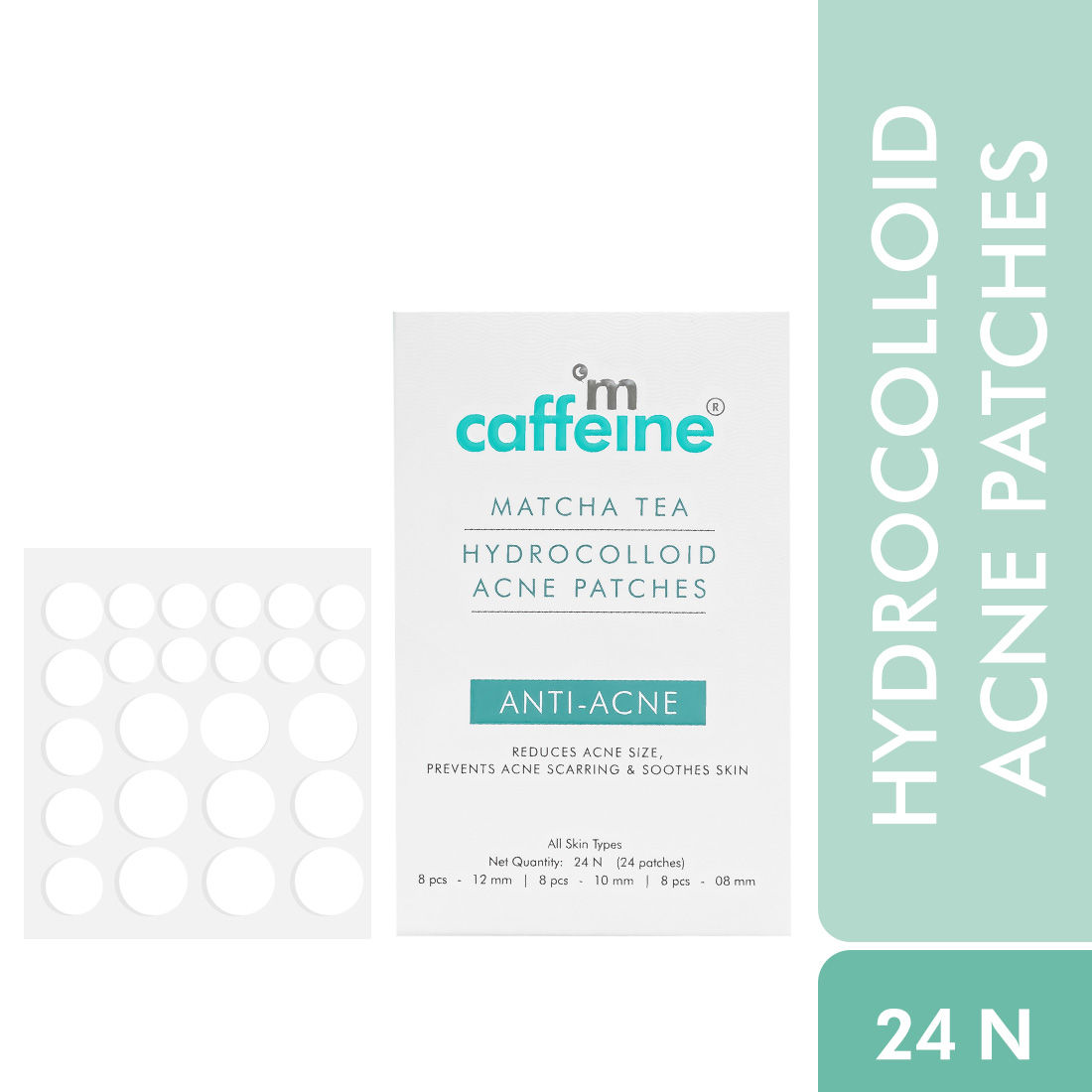 Buy MCaffeine Matcha Tea Hydrocolloid Acne Patches - Purplle