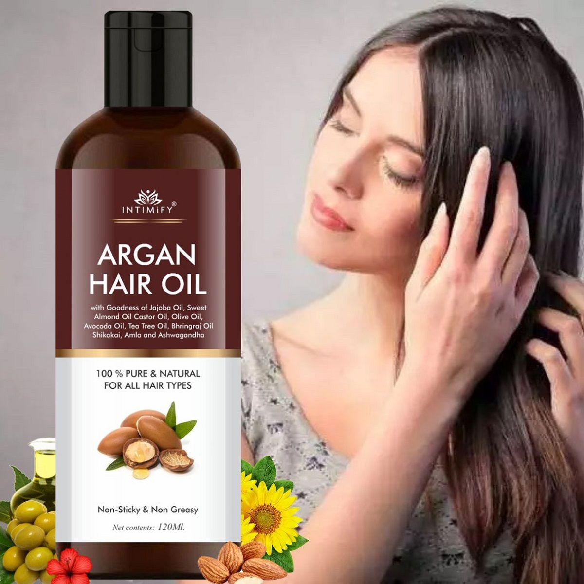 Buy Intimify Argan Hair Oil 120ml - Purplle