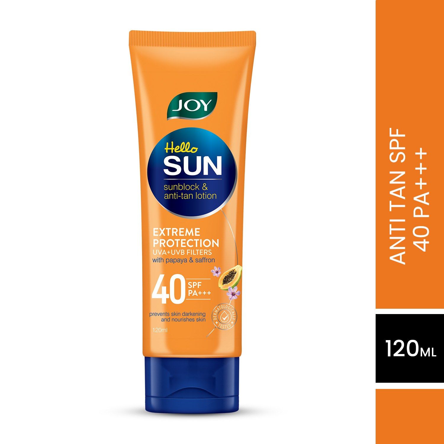 Buy Joy Hello Sun Sunblock & Anti Tan Lotion Sunscreen SPF 40 PA+++, 120ml - Purplle