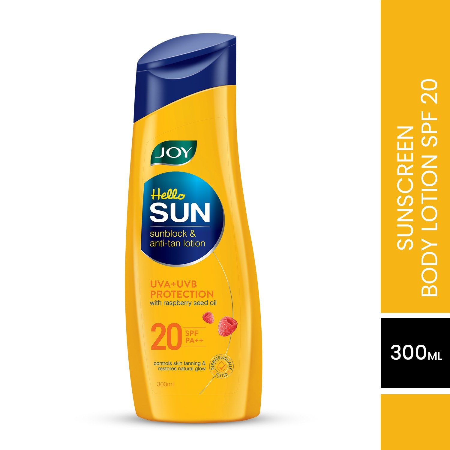 Buy Joy Hello Sun Sunblock & Anti-Tan Lotion Sunscreen SPF 20 PA++, 300 ml - Purplle