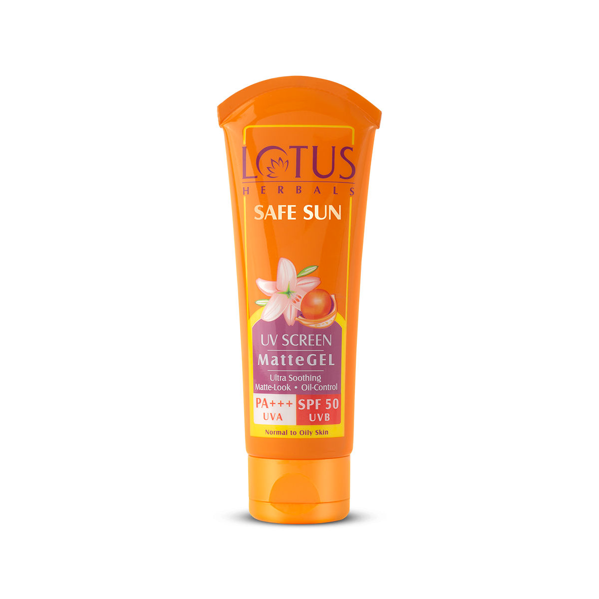 Buy Lotus Herbals Safe Sun Uv Screen Mattegel Ultra Soothing Sunscreen | PA+++ | SPF 50 | Matte Look | Oil Control | For Normal to Oily Skin | 100g - Purplle