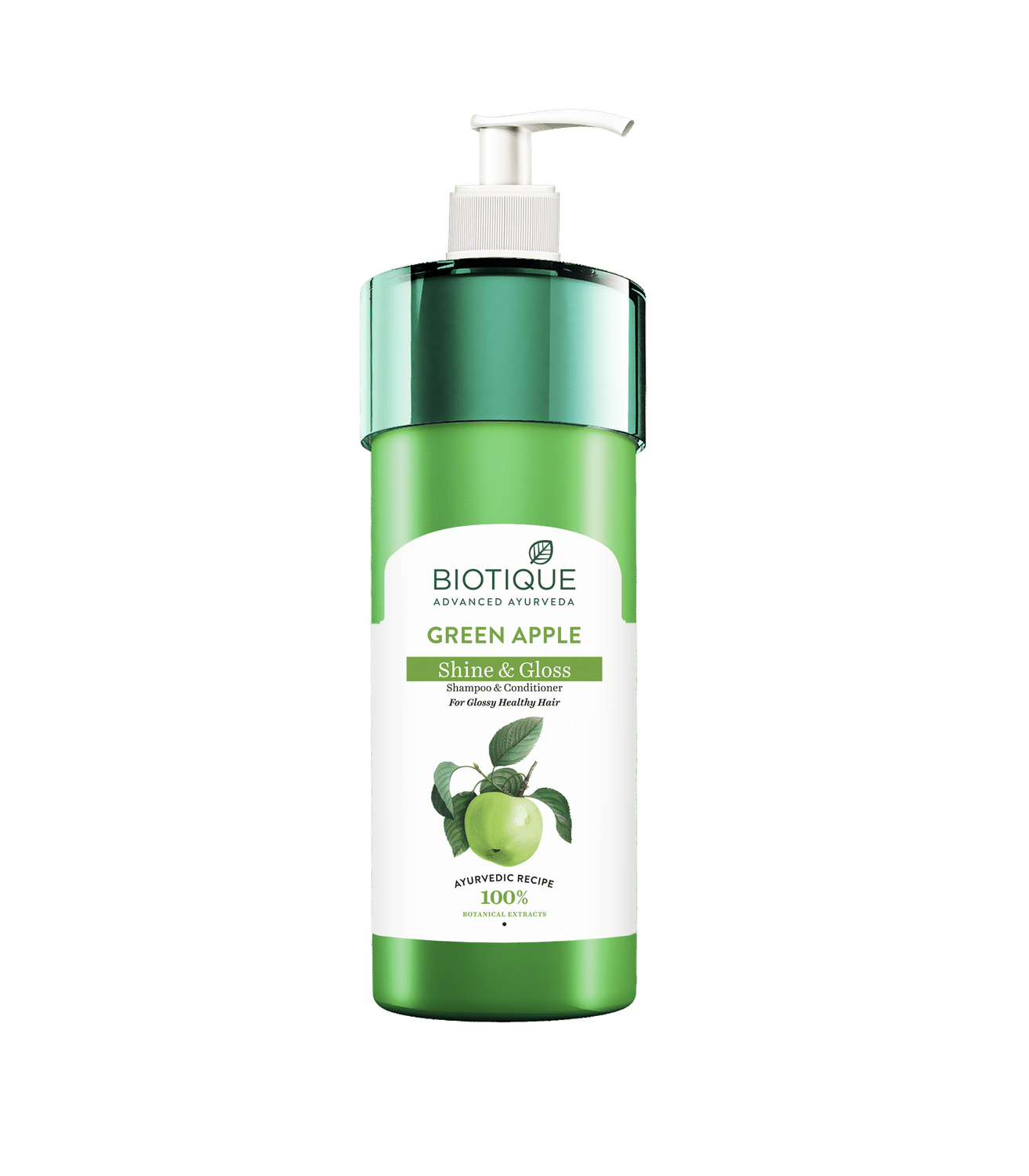 Buy Biotique Green Apple Shine & Gloss Shampoo & Conditioner 800Ml - Purplle