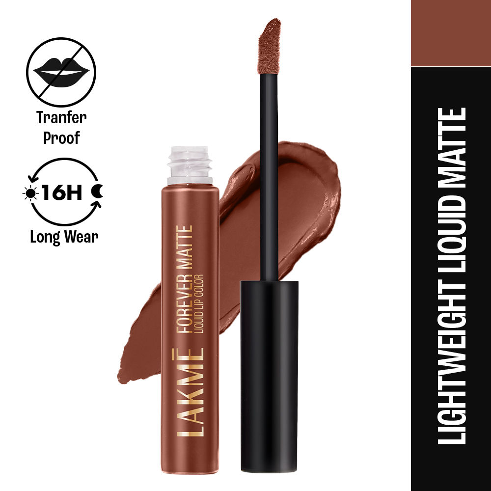 Buy Lakme Forever Matte Liquid Lip, 16hr Lipstick, Lightweight & transferproof - Nude Twist, 5.6ml - Purplle