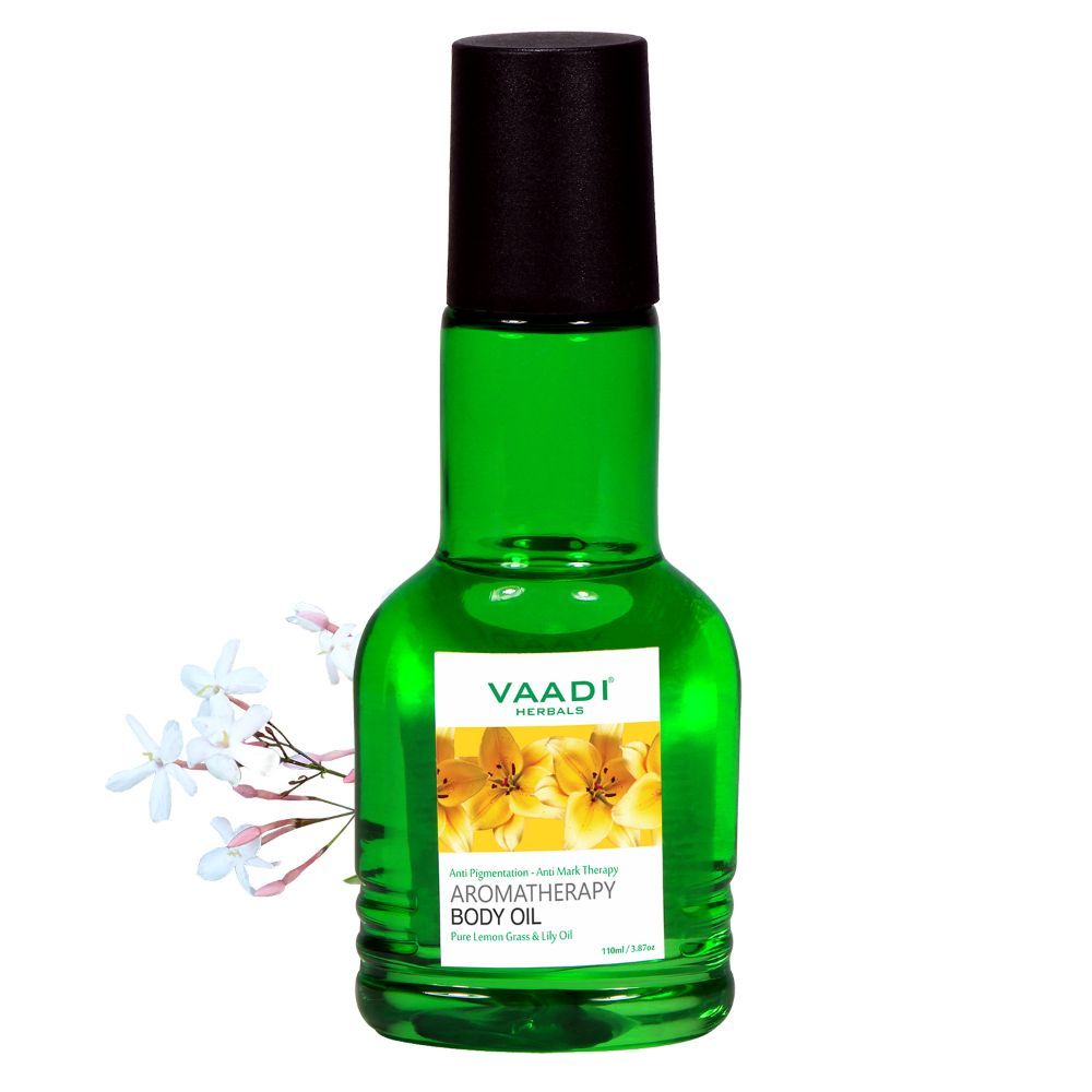 Buy Vaadi Herbals Pack Of 2 Aromatherapy Body Oil-Lemongrass & Lily Oil (110 ml X 2) - Purplle