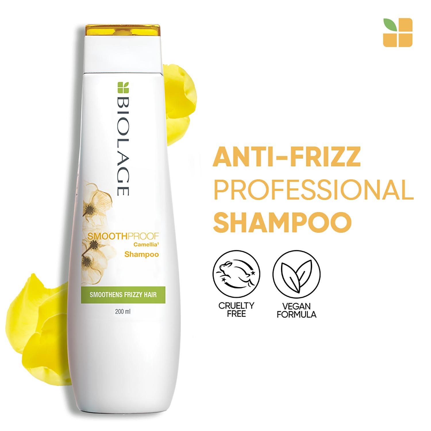 Buy Biolage Professional Smoothproof Anti-Frizz Shampoo, Up to 72HR Frizz Control, With Camellia Flowers, Shampoo for Dry and Frizzy Hair, Vegan, 200ml - Purplle