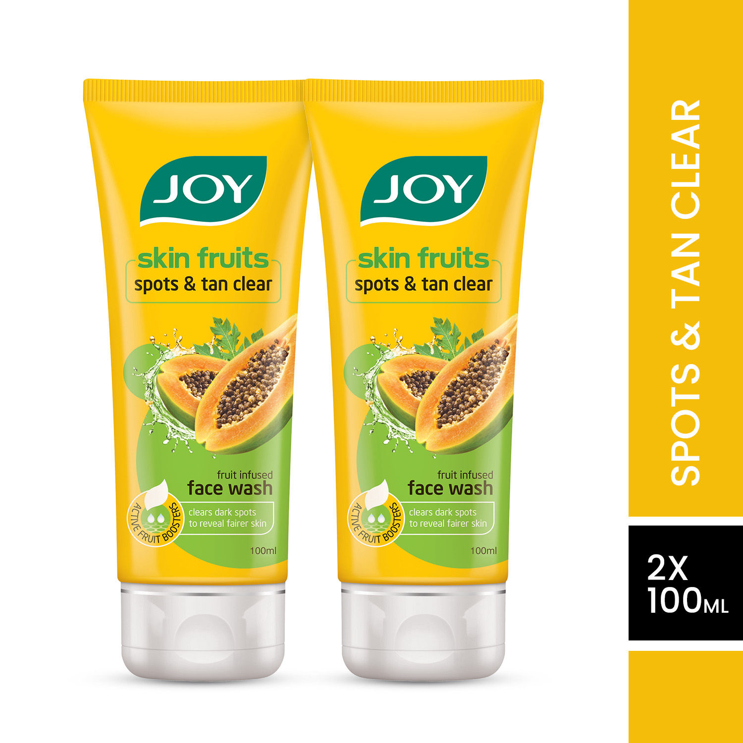 Buy Joy Skin Fruits Spots & Tan Clear Face Wash (Combo Pack 2X100 ml) - Purplle