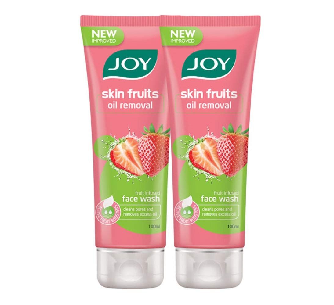 Buy Joy Skin Fruits Oil Removal Strawberry Face Wash (Combo Pack 2X100 ml) - Purplle