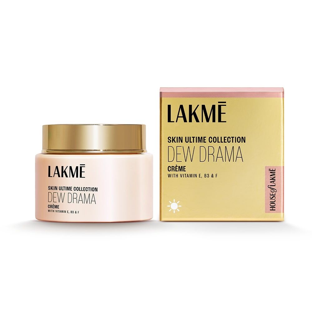 Buy Lakme Dew Drama Gel Creme, Pro-Ceramides, Vit E + Vit B + Vit F 50 gm - Purplle