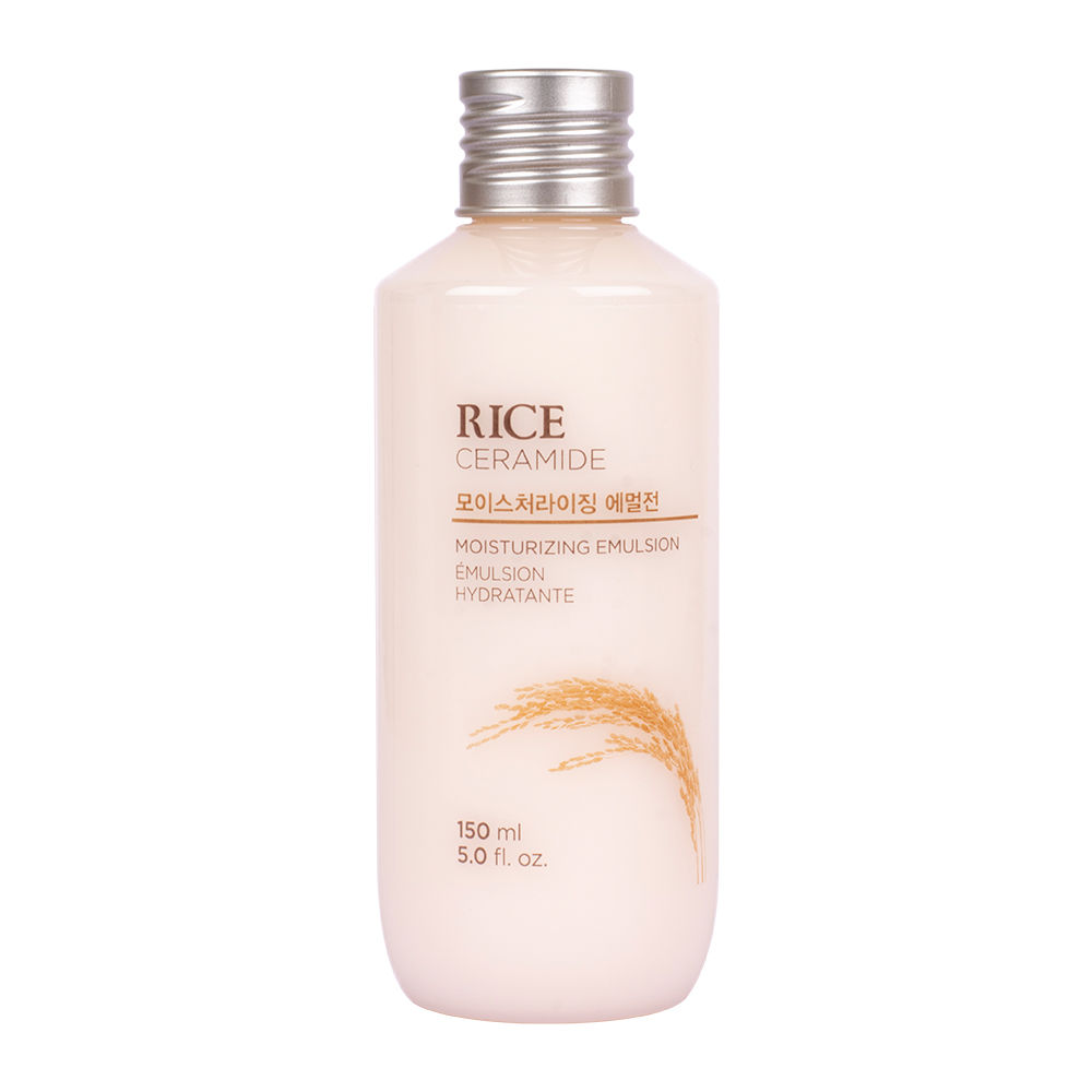 Buy The Face Shop Rice & Ceramide Moisturizing Emulsion with Rice Extracts for brightening skin |Light weight emulsion for Moisturizing, |Locks Moisture For 12 Hours, For Soft And Glowing Skin |Korean Beauty products for all skin types, 150ml - Purplle