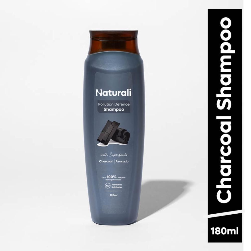 Buy Naturali Pollution Defence Shampoo with Charcoal & Avocado | Prevents Pollution Damage | Paraben and Sulphate Free Shampoo | Clarifying Shampoo - Purplle