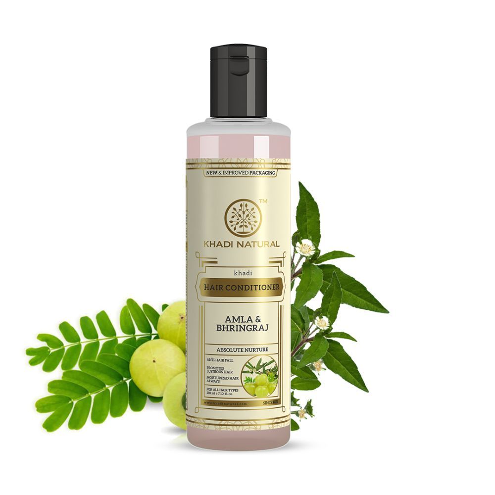 Buy Khadi Natural Amla & Bhringraj Hair Conditioner | For Anti-Hair Fall - (210ml) - Purplle