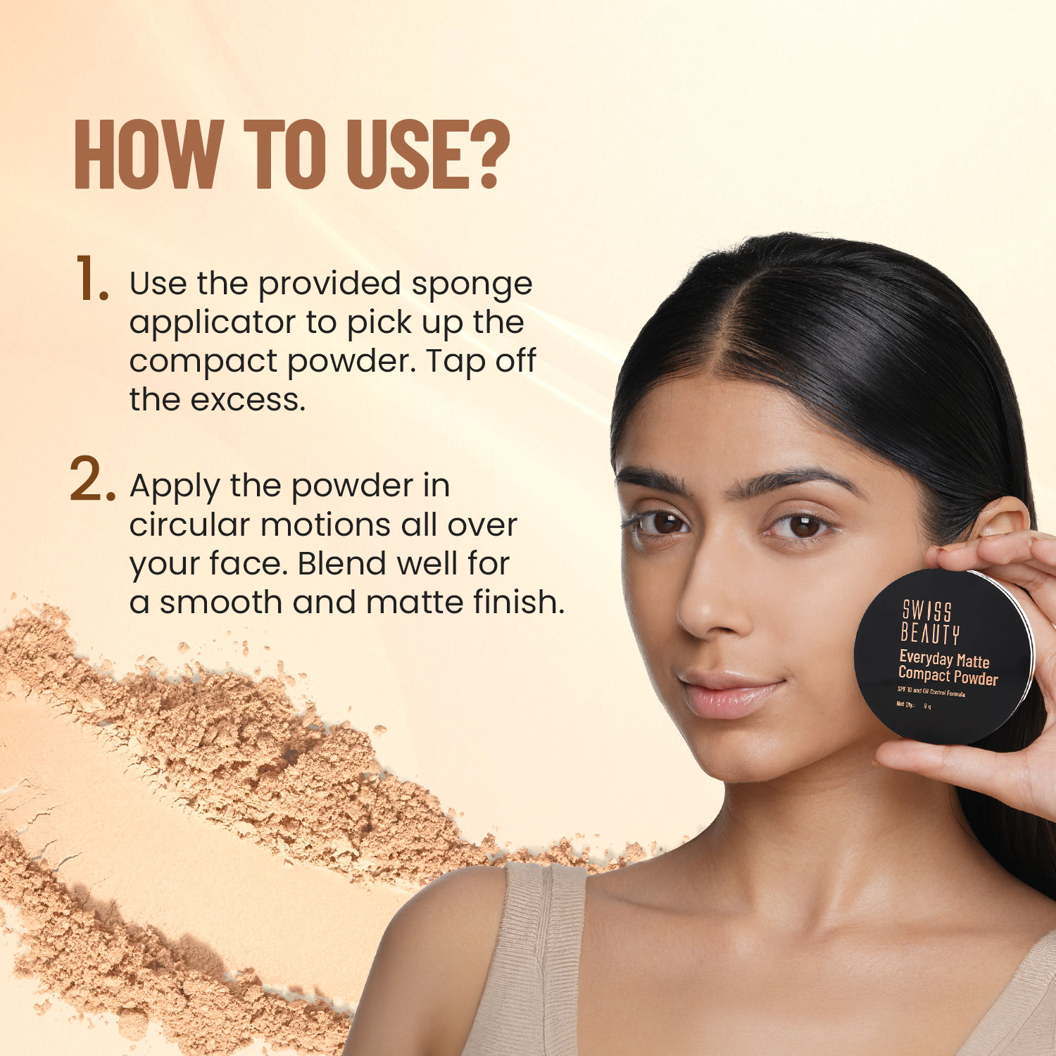 Buy Swiss Beauty Everyday Matte Compact with SPF 10- 2 Beige 9 gm - Purplle