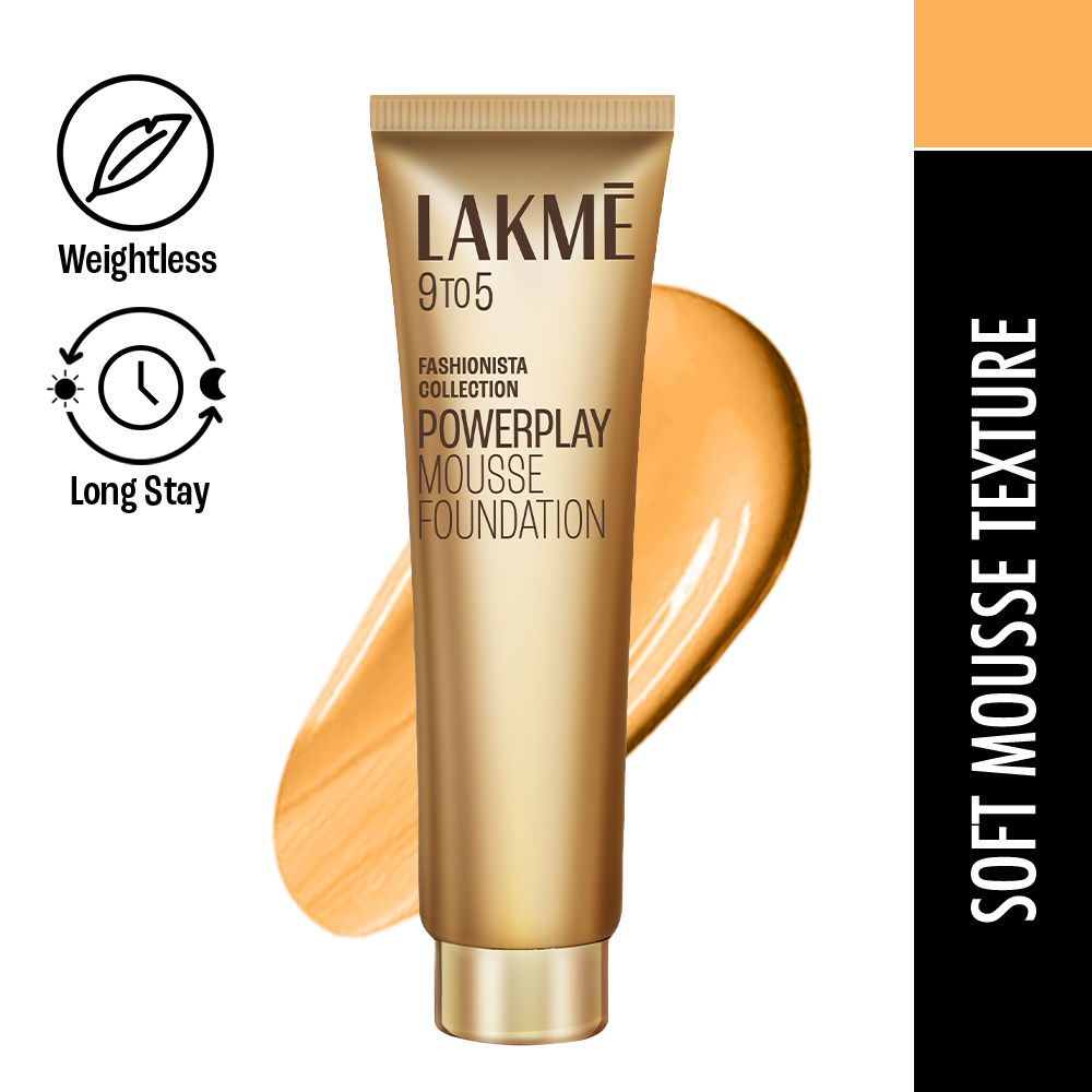 Buy Lakme 9 To 5 Powerplay Mousse Foundation - Beige Vanilla (25 g) - Purplle