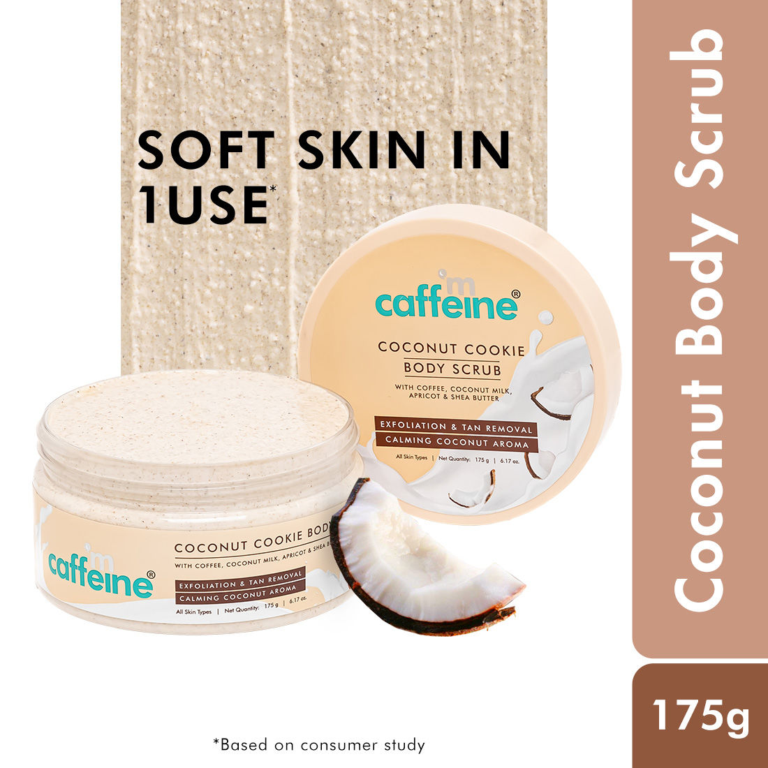 Buy mCaffeine Coconut Cookie Body Scrub (175 gm) - Purplle