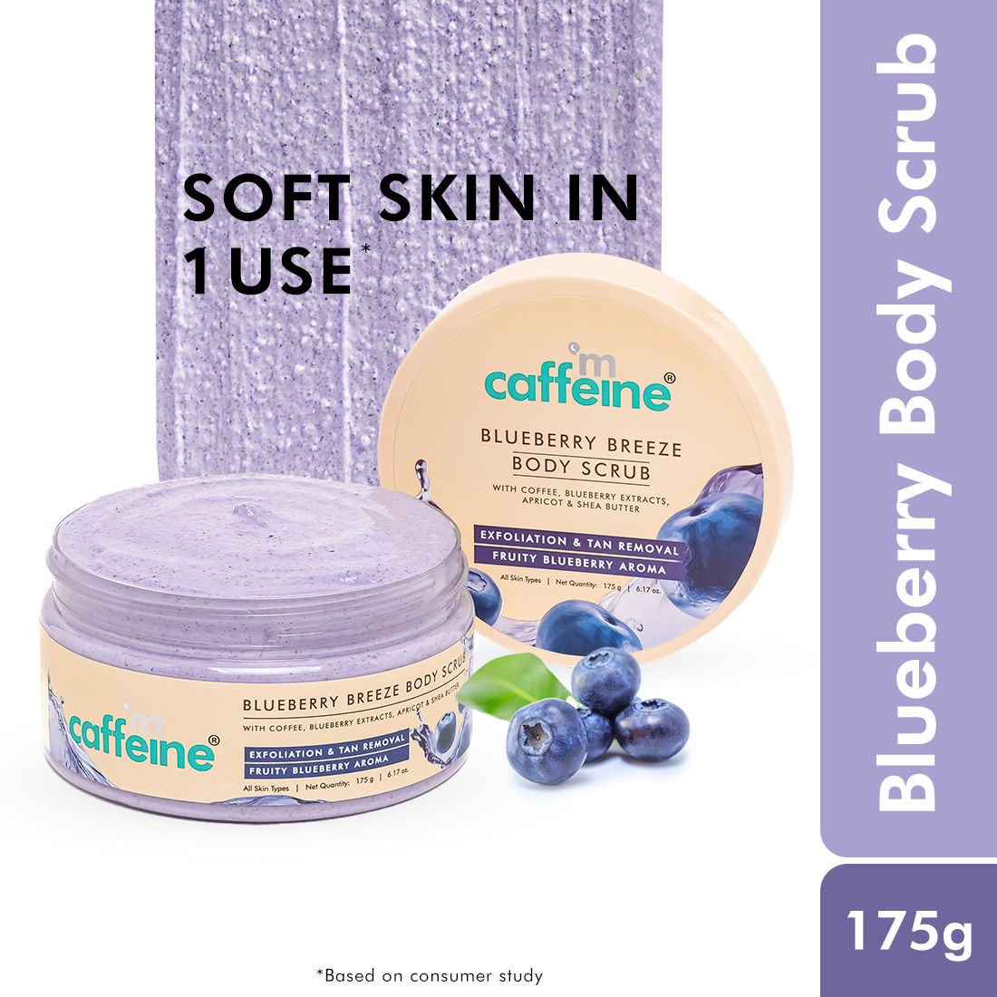 Buy mCaffeine Blueberry Breeze Body Scrub (175 gm) - Purplle