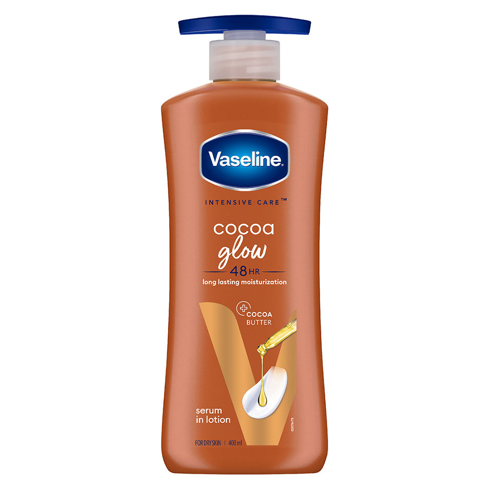 Buy Vaseline Cocoa Glow Serum In Lotion, 400 ml | 100% Pure Cocoa & Shea Butter for Glowing & Soft Skin - Purplle