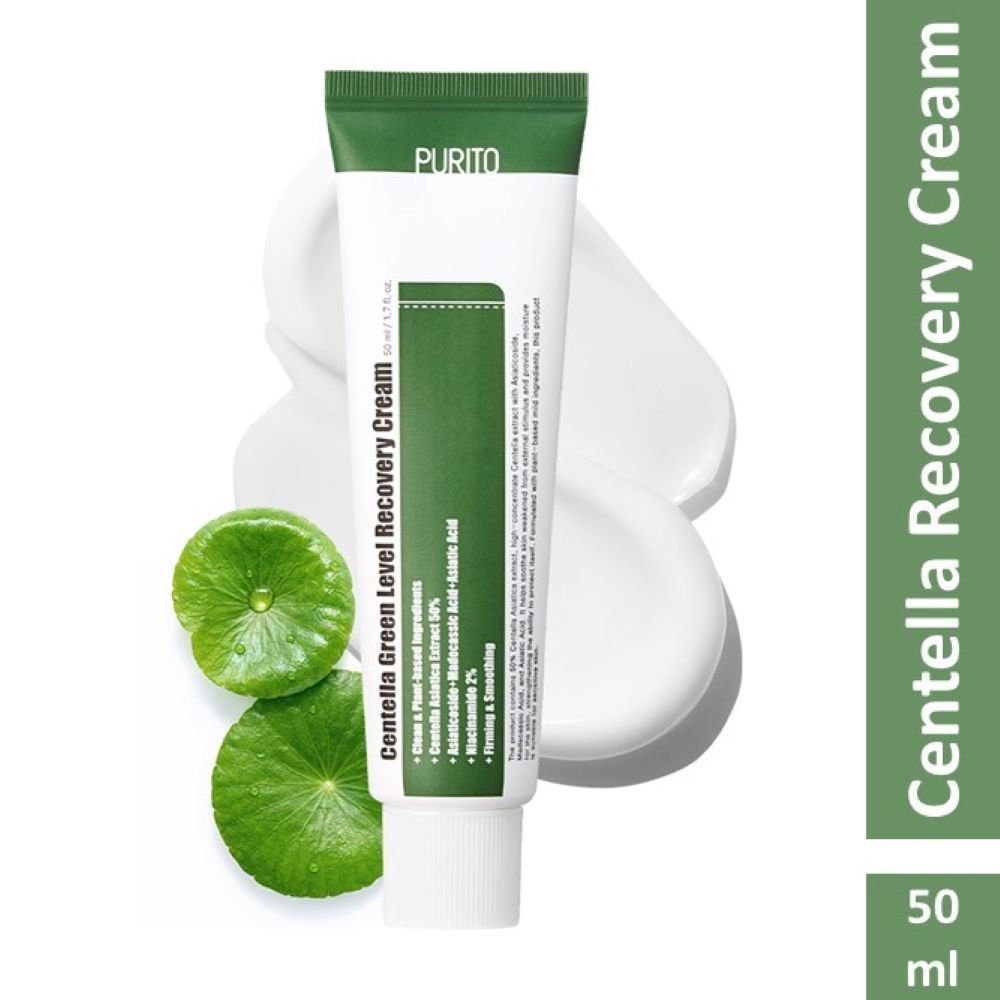 Buy PURITO Centella Green Level Recovery Cream (50 ml) | Korean Skin Care - Purplle