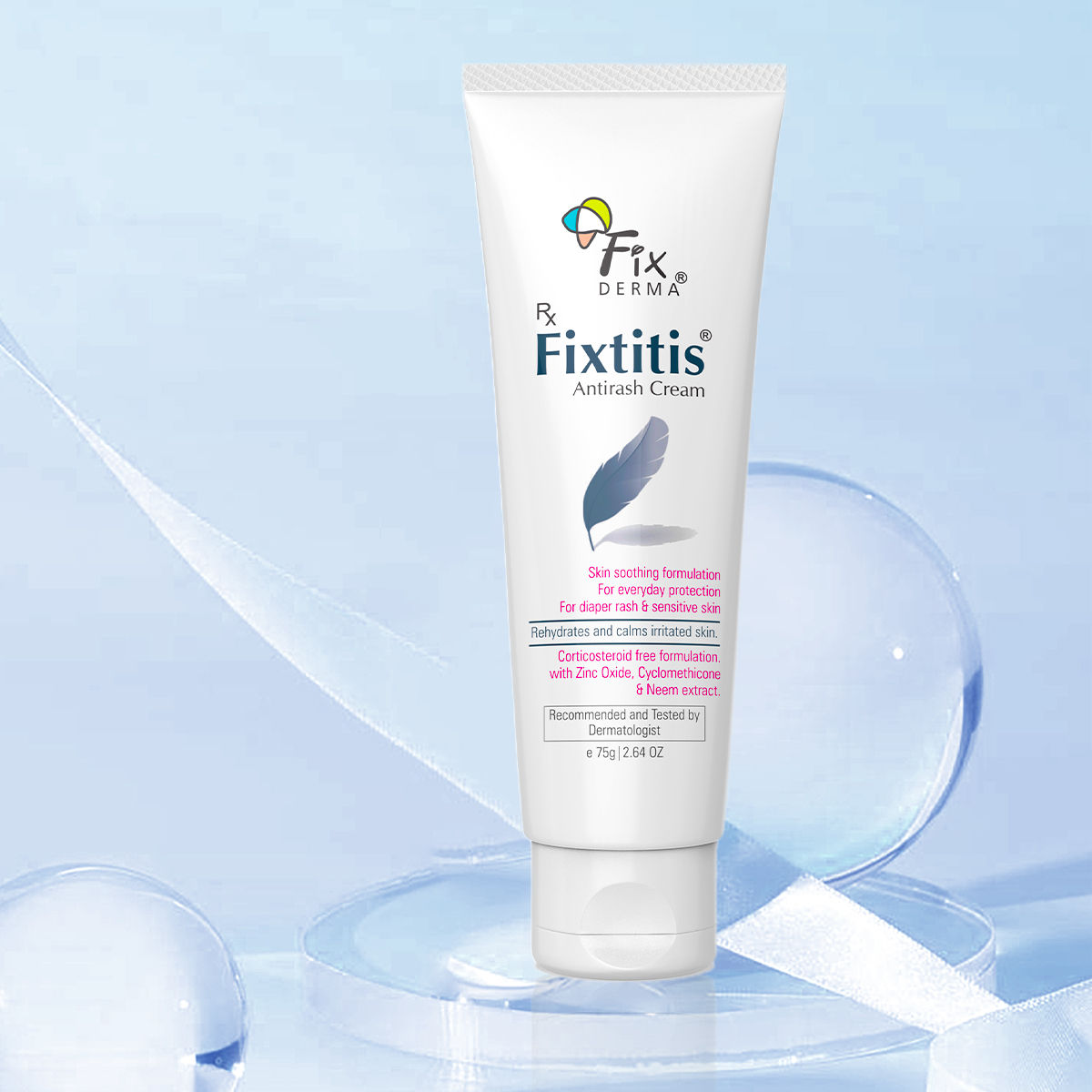 Fixderma 15% zinc oxide Fixtitis Anti Rash Cream Diaper rash