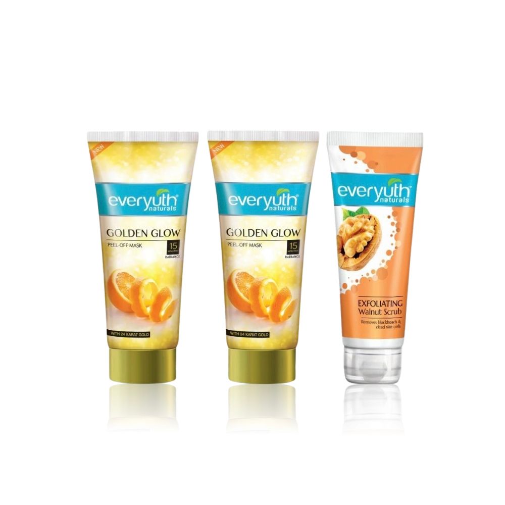 Buy EverYuth Exfoliating and Glow Combo (Peel-off Mask 100gm*2 + Walnut Scrub 200gm) - Purplle