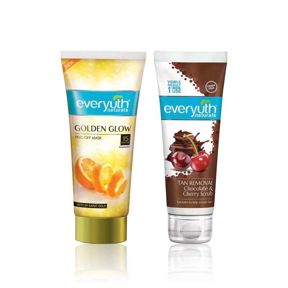 Buy EverYuth Naturals Glow and Tan Removal Duo (Peel-off Mask 50g + Chocolate Scrub 50g) - Purplle