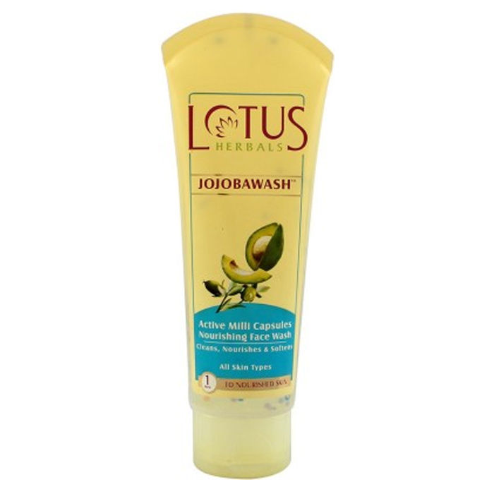 Buy Lotus Herbals Jojoba Wash Active Milli Capsules Nourishing Face Wash (50 g) - Purplle