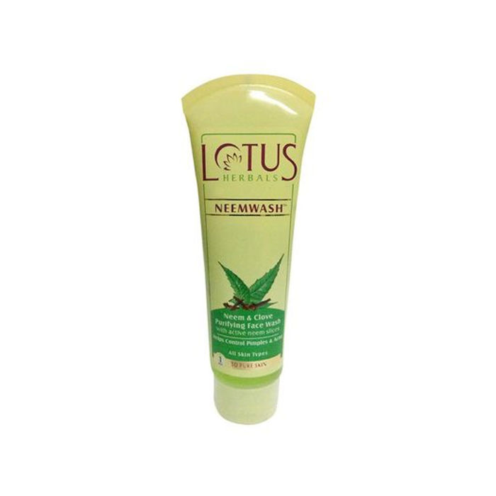 Buy Lotus Herbals Neemwash Neem & Clove Ultra-Purifying Face Wash (50 g) - Purplle