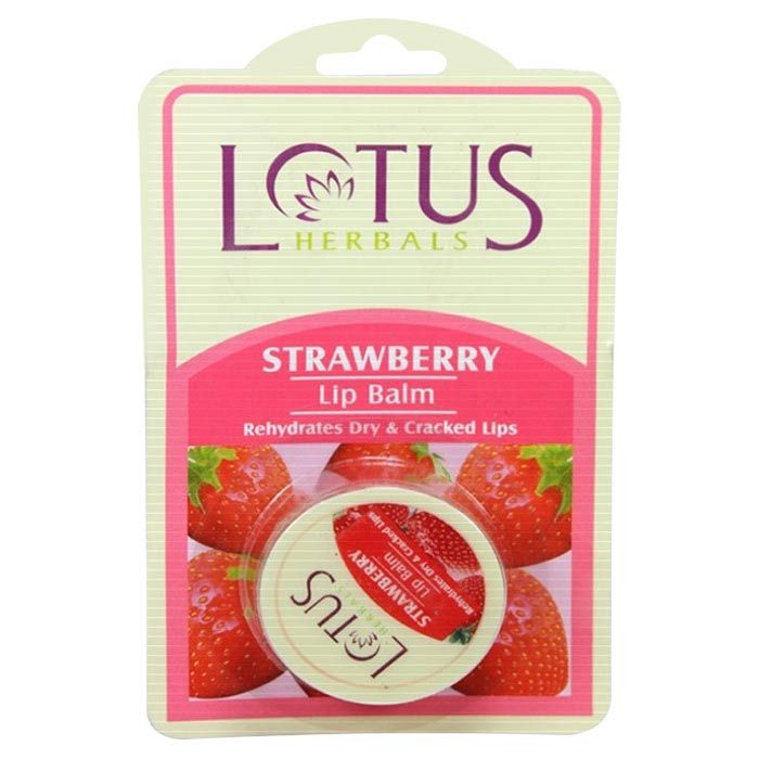 Buy Lotus Herbals Lip Balm - Strawberry | For Dry & Cracked Lips | 5g - Purplle