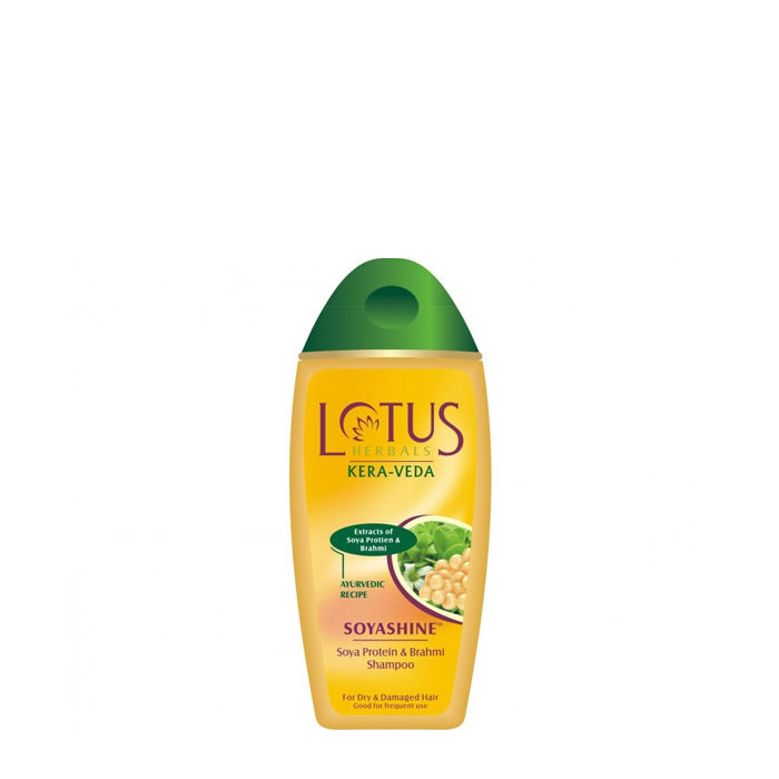 Buy Lotus Herbals Kera-Veda Soyashine Soya Protein & Brahmi Shampoo | Preservative Free Shampoo | For All Hair Types | 200ml - Purplle