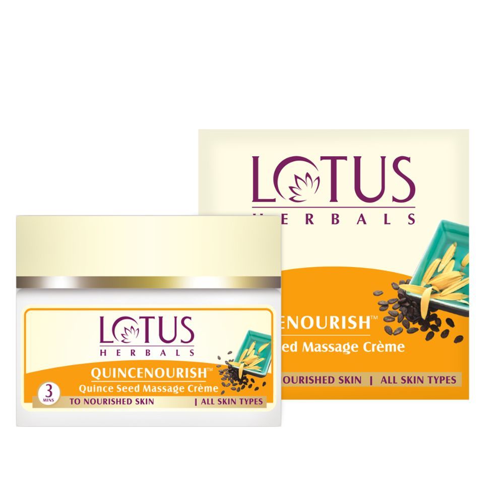 Buy Lotus Herbals Quincenourish Quince Seed Massage Cream | Nourishes Skin | For All Skin Types | 50g - Purplle