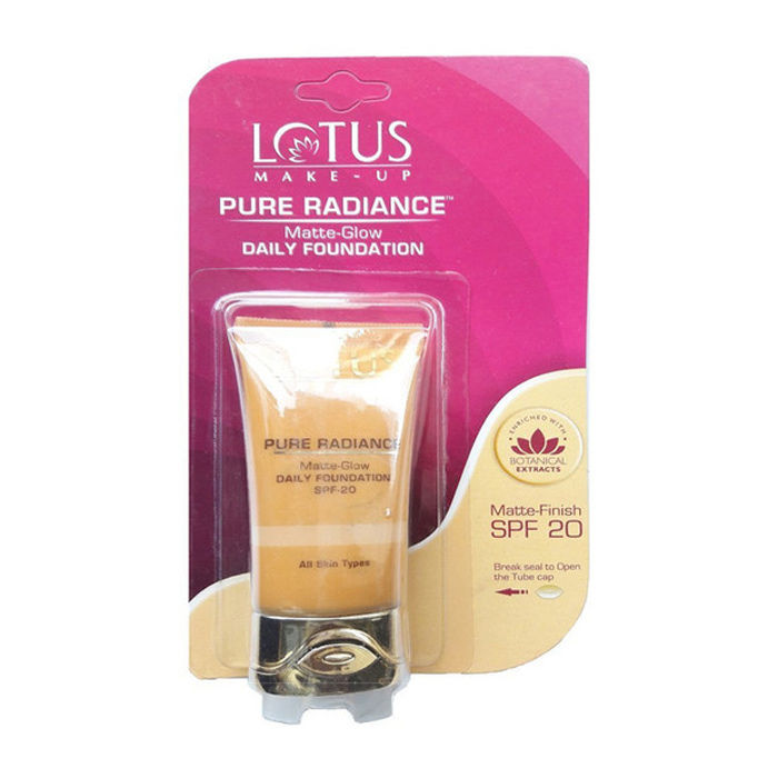Buy Lotus Make-Up Pure Radiance Matte-Glow Daily Foundation SPF-20 - Fresh Ivory - Purplle