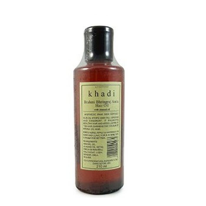 Buy Khadi Brahmi Bhringraj Amla Hair Oil With Almond Oil 210 ml - Purplle