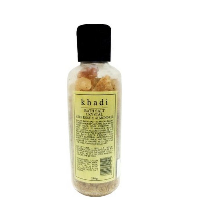 Buy Khadi Bath Salts Crystals With Rose & Almond Oil (210 g) - Purplle