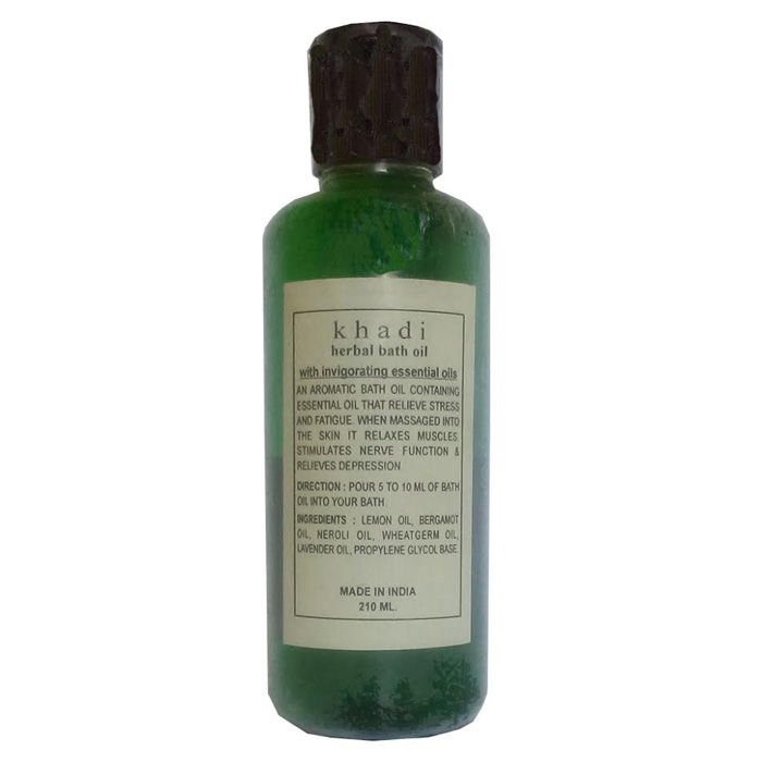 Buy Khadi Herbal Bath Oil With Invigorating Essential Oils 210 ml - Purplle