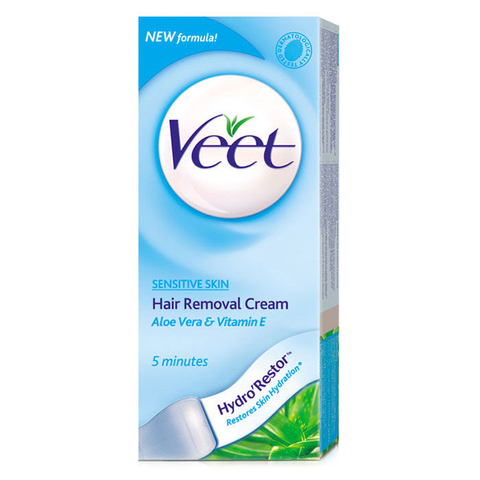 Buy Veet Hair Removal Cream Sensitive Skin Aloe Vera & Vitamin E (100 g) - Purplle