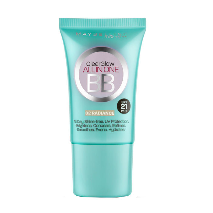 Buy Maybelline New York Clear Glow BB Cream SPF 21 PA++ Radiance 02 (18 ml)  - Purplle