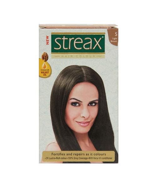 Buy Streax Hair Colour - Light Brown 5 (120 ml) - Purplle