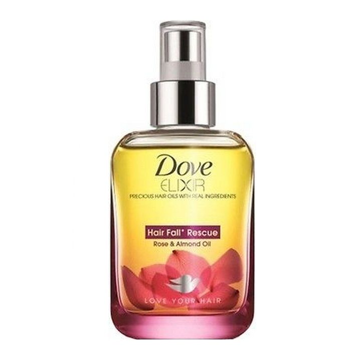 Buy Dove Elixir Hair Fall Rescue Rose & Almond Hair Oil (90 ml) - Purplle