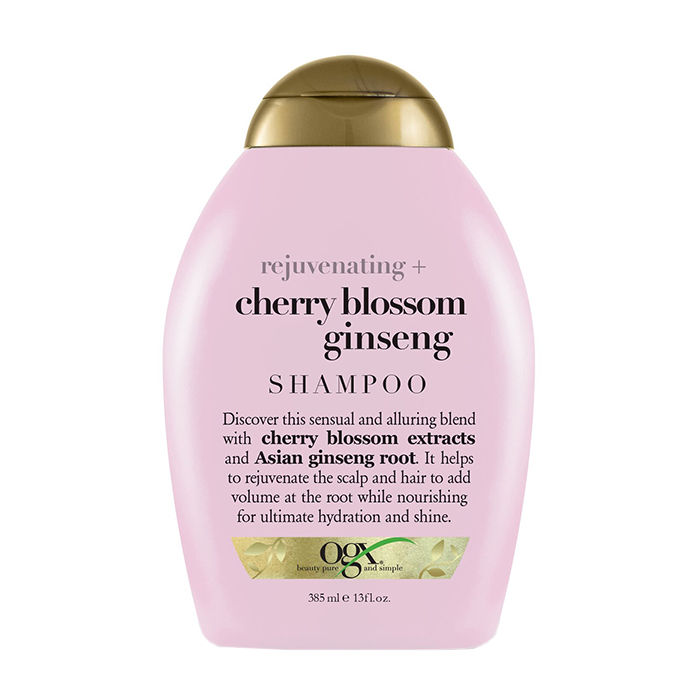 Buy OGX (Organix) Rejuvenating Cherry Blossom Ginseng Shampoo (385 ml) - Purplle