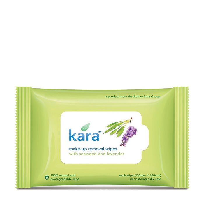 Buy Kara Seaweed & Lavender Face & Eye Makeup Removal Wipes - Pack of 10 - Purplle