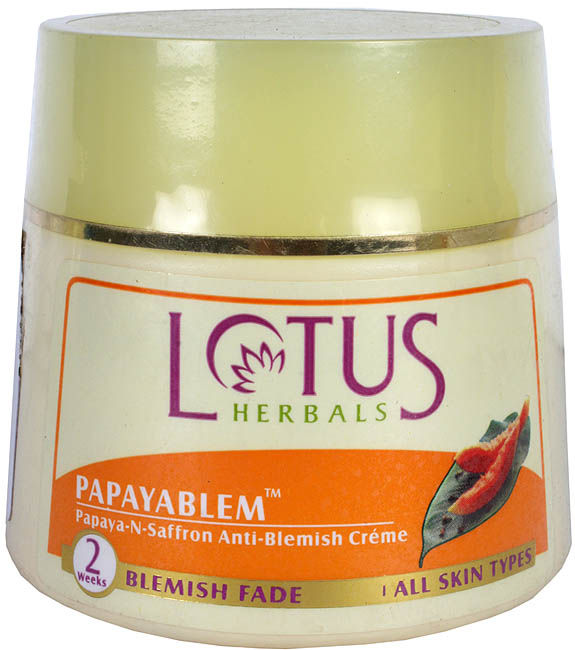 Buy Lotus Herbals Papayablem Papaya N Saffron Anti Blemish Cream 250Gms Pack Of 2 - Purplle