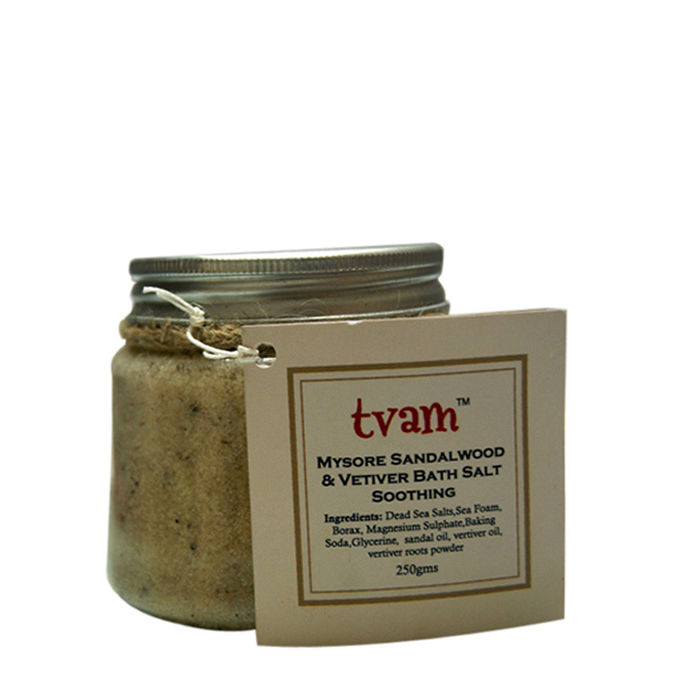 Buy TVAM Mysore Sandal & Vetiver Bath Salt (250 g) - Purplle