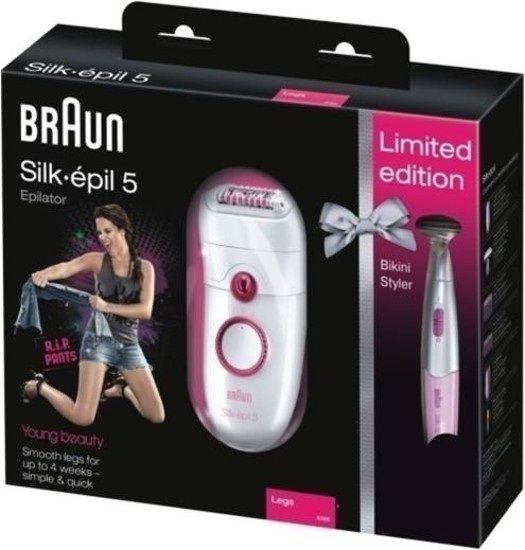 Buy Braun Silk Epil 5 Epliator 5185 + FREE Braun Bikini Styler - Purplle