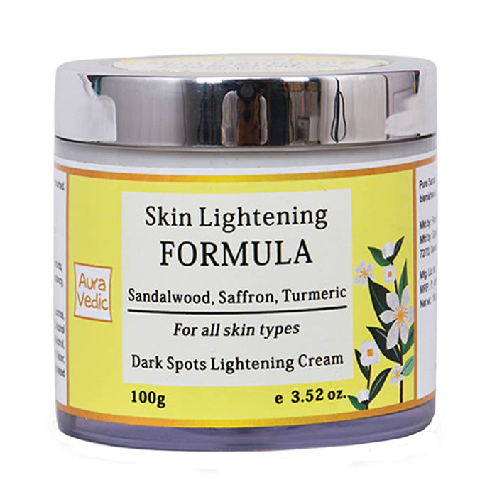 Buy Auravedic Skin lightening Formula Sandal, Saffron & Turmeric (100 g) - Purplle