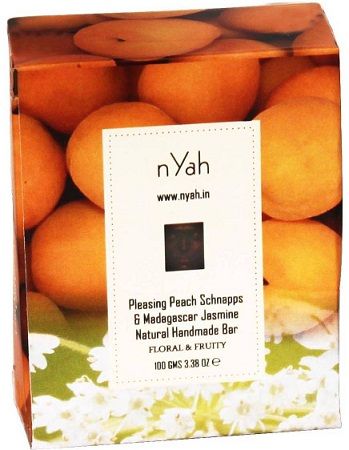 Buy nYah Pleasing Peach Schnapps & Madagascar Jasmine Handmade Natural Soap (100 g) - Purplle