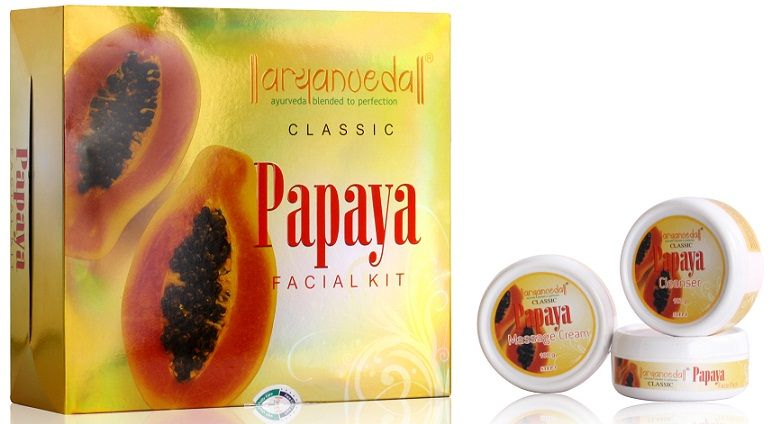 Buy Aryanveda Papaya Facial Kit Classic (400 g) - Purplle