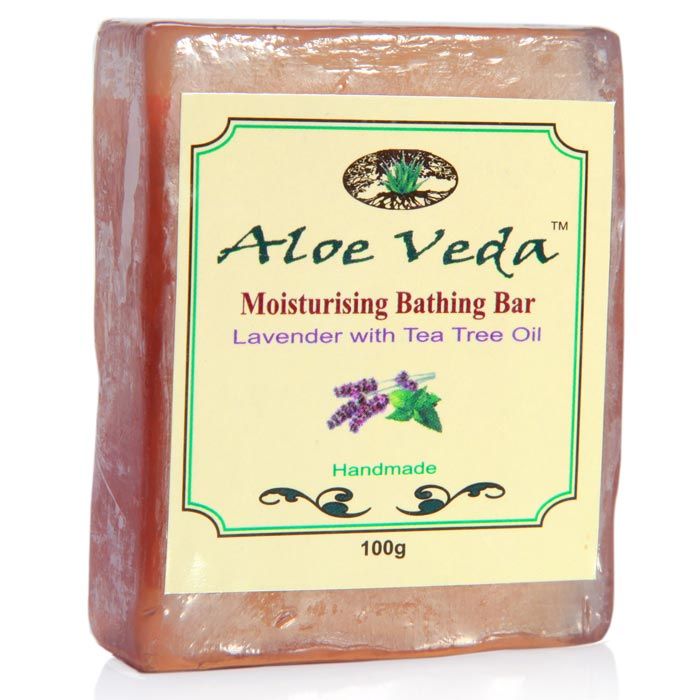 Buy Aloe Veda Moisturising Bathing Bar Lavender with Tea Tree Oil 100 g - Purplle