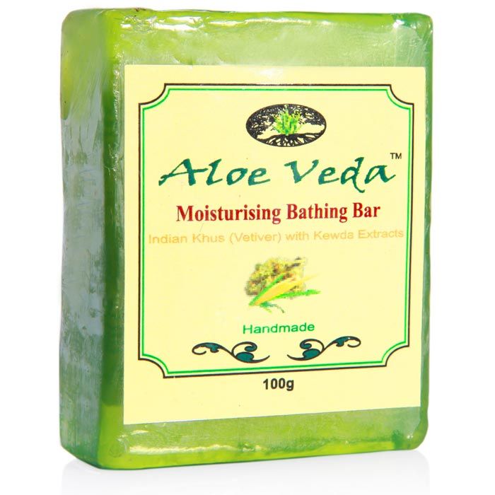 Buy Aloe Veda Moisturising Bathing Bar Indian Khus Vetiver with Kewda Extracts 100 g - Purplle